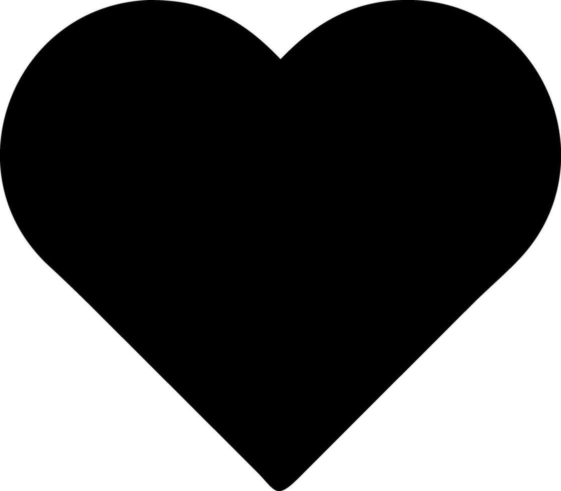 heart black fill icon vector
