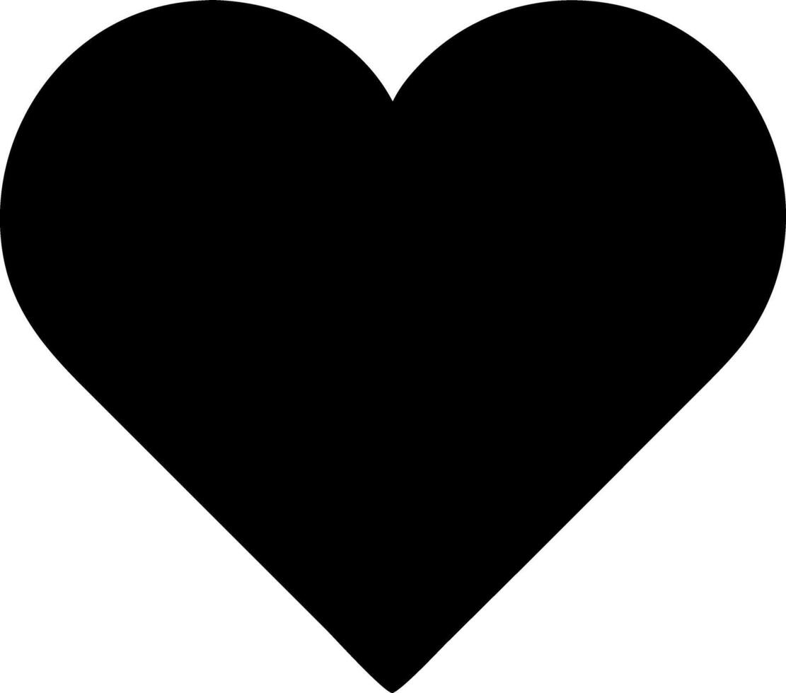 heart black fill icon vector