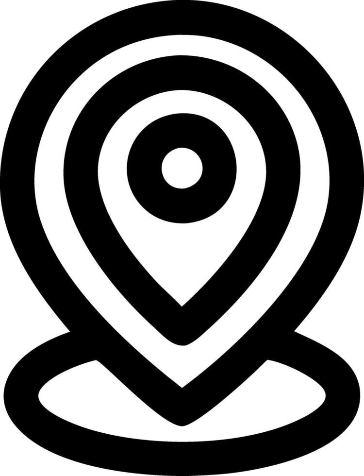 location dot black fill icon vector