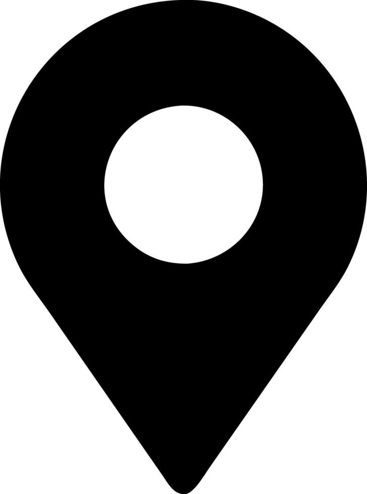 location dot black fill icon vector