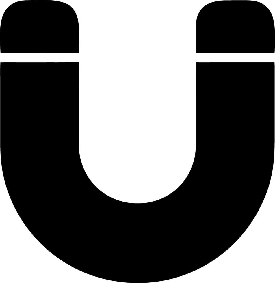 magnet black fill icon vector