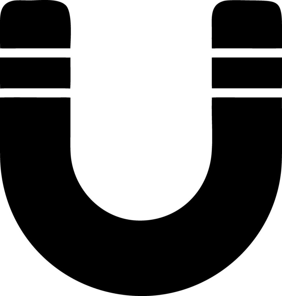 magnet black fill icon vector