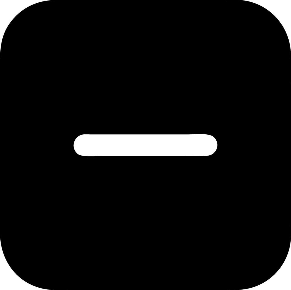 minus black fill icon vector
