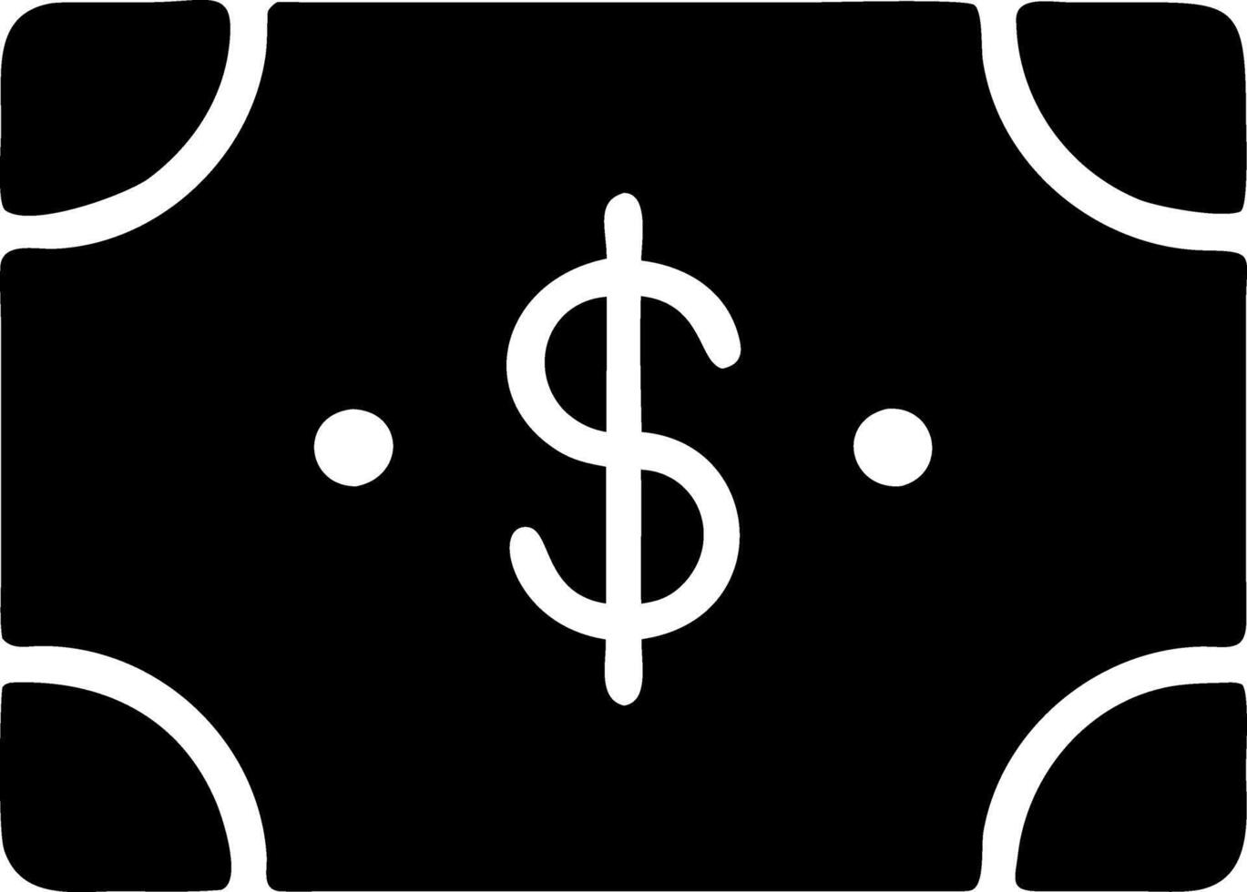 money bill black fill icon vector