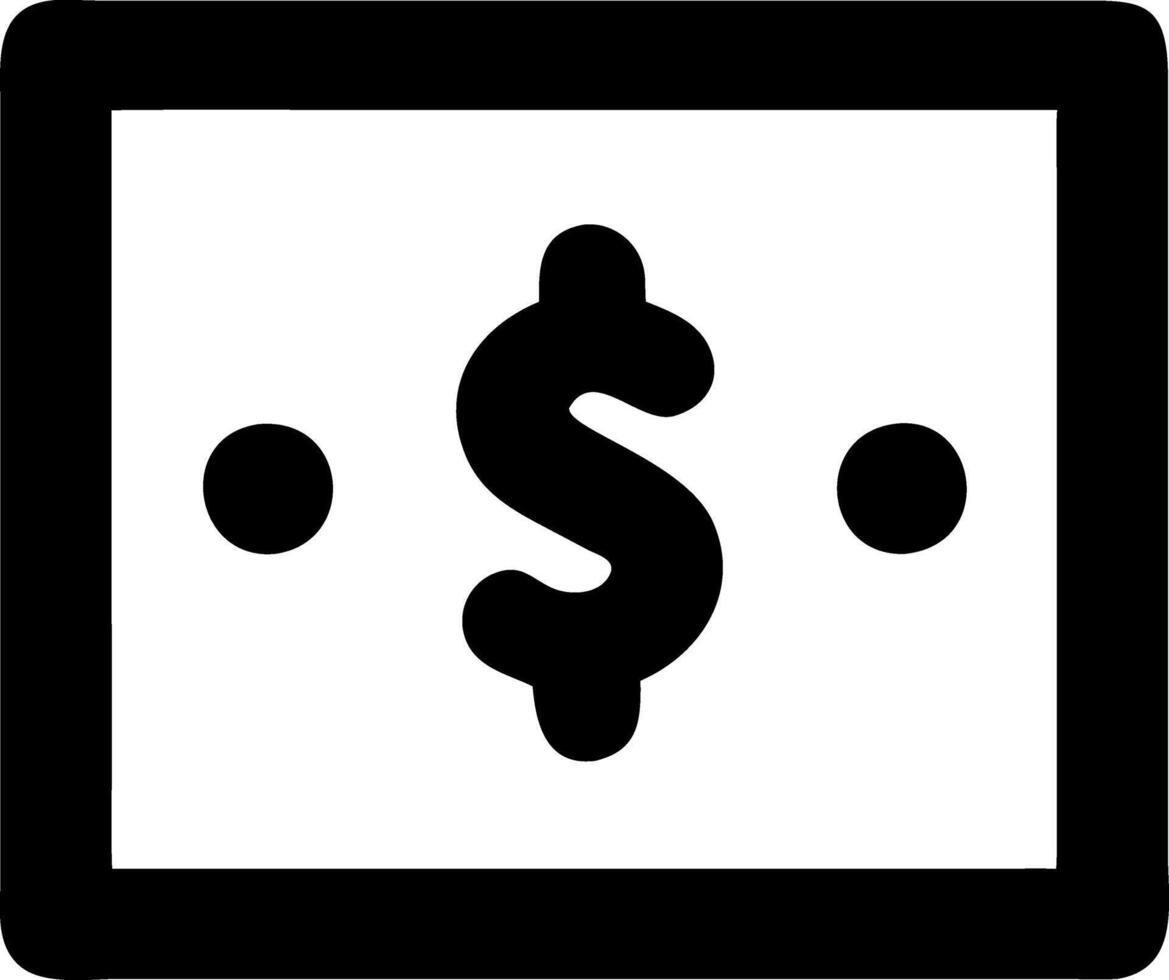 money bill black fill icon vector