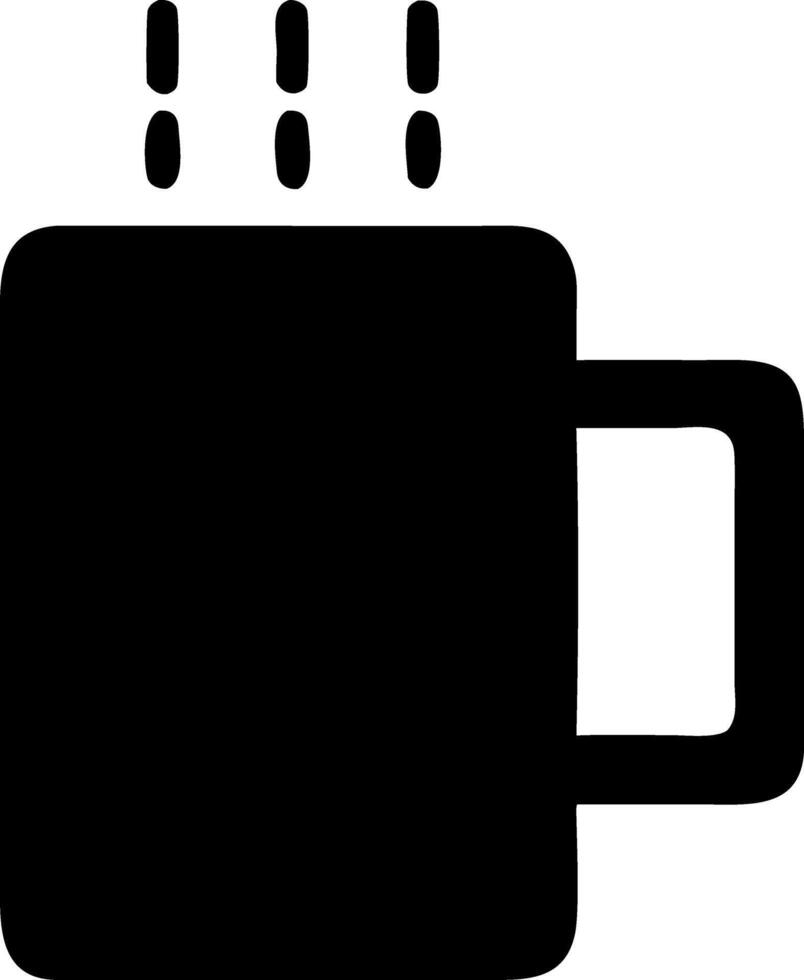 mug hot black fill icon vector