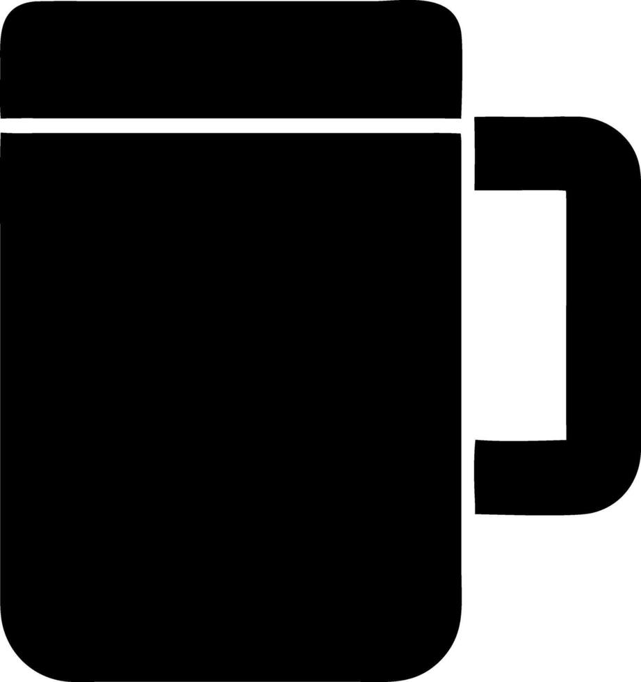 mug hot black fill icon vector