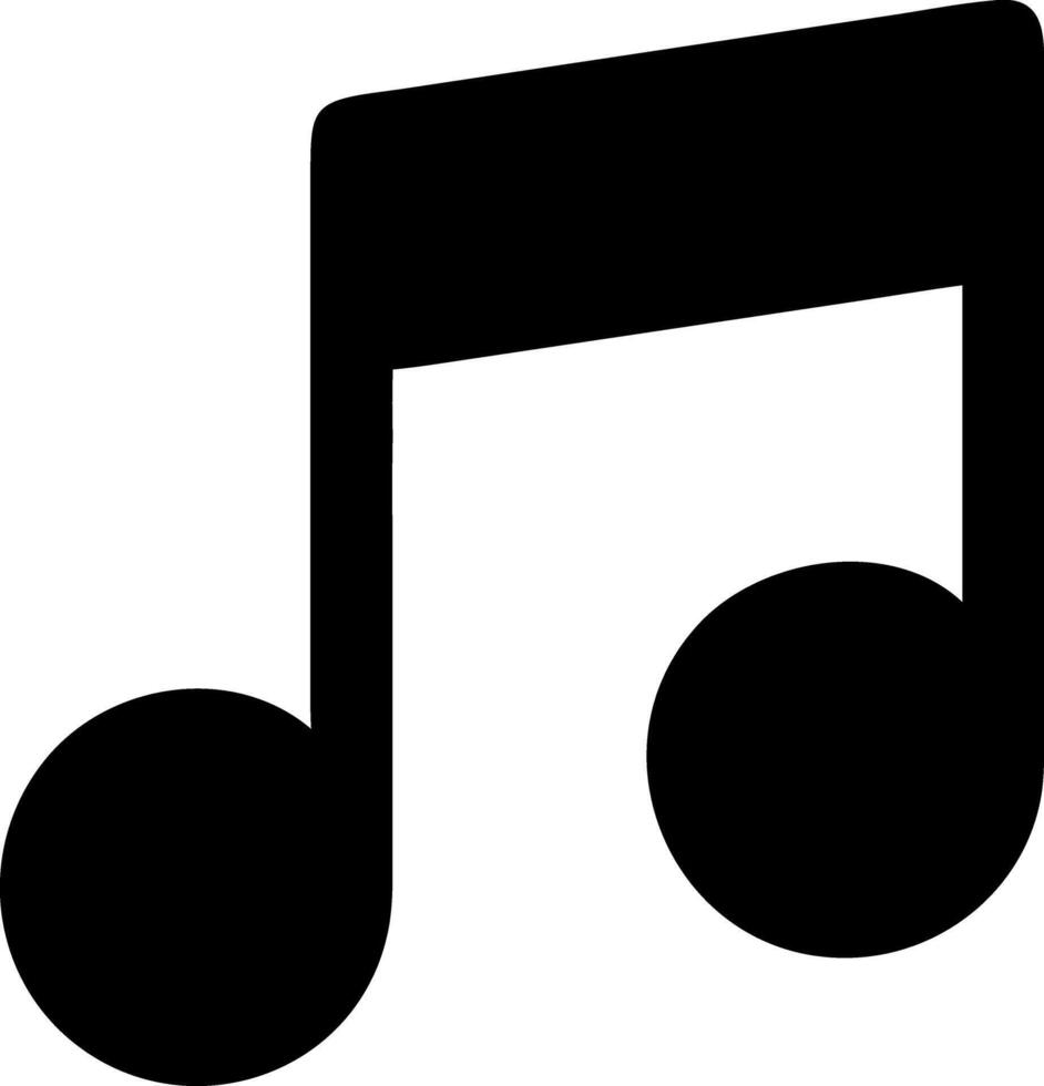 music black fill icon vector