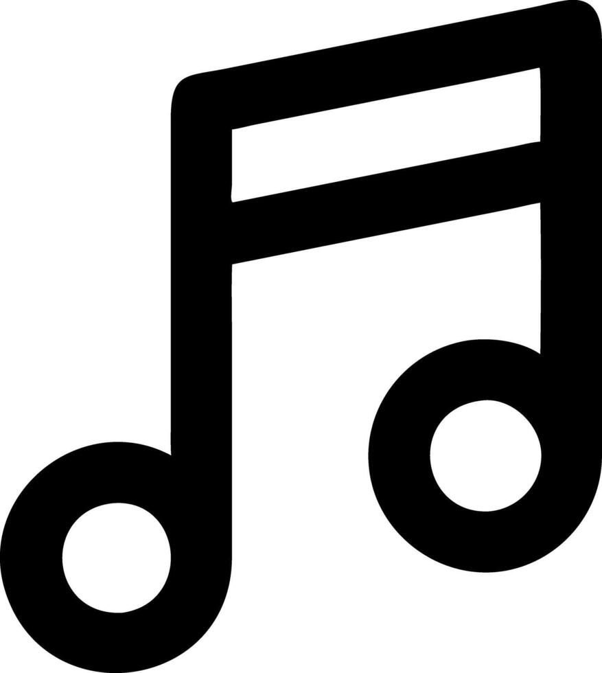 music black fill icon vector