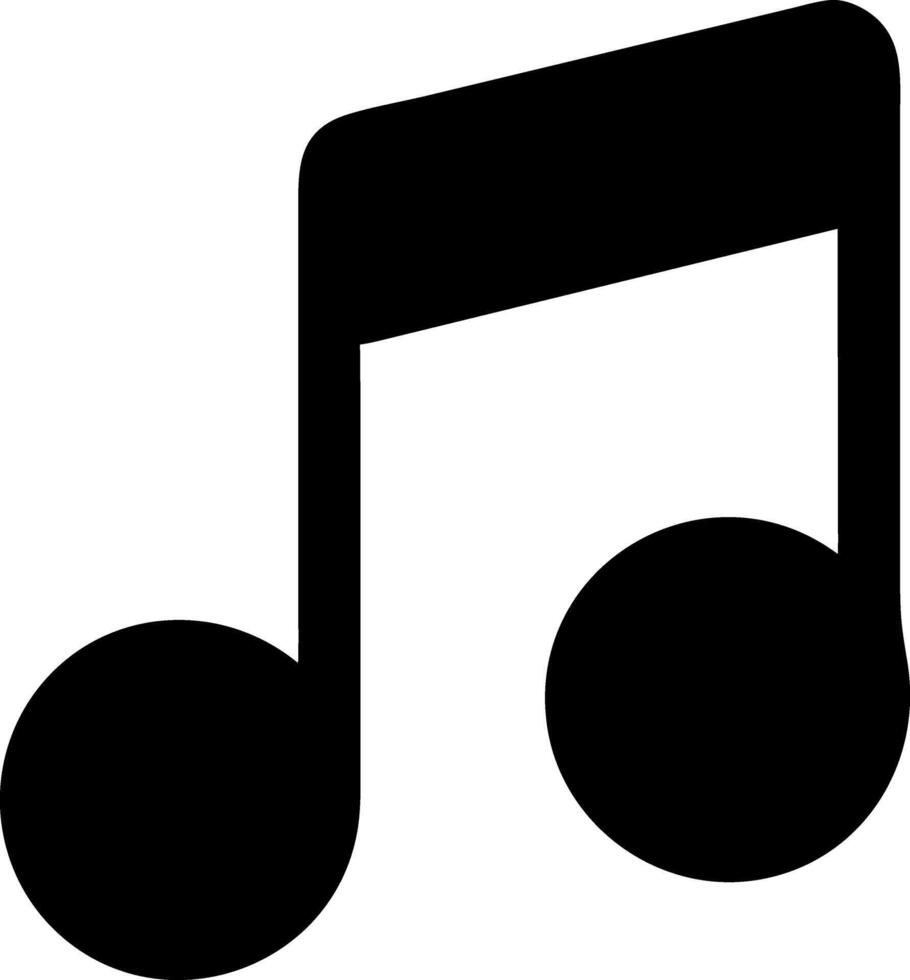 music black fill icon vector