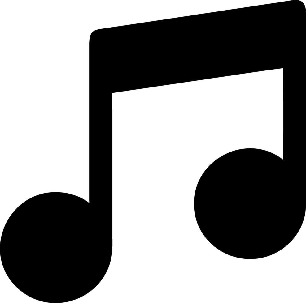 music black fill icon vector