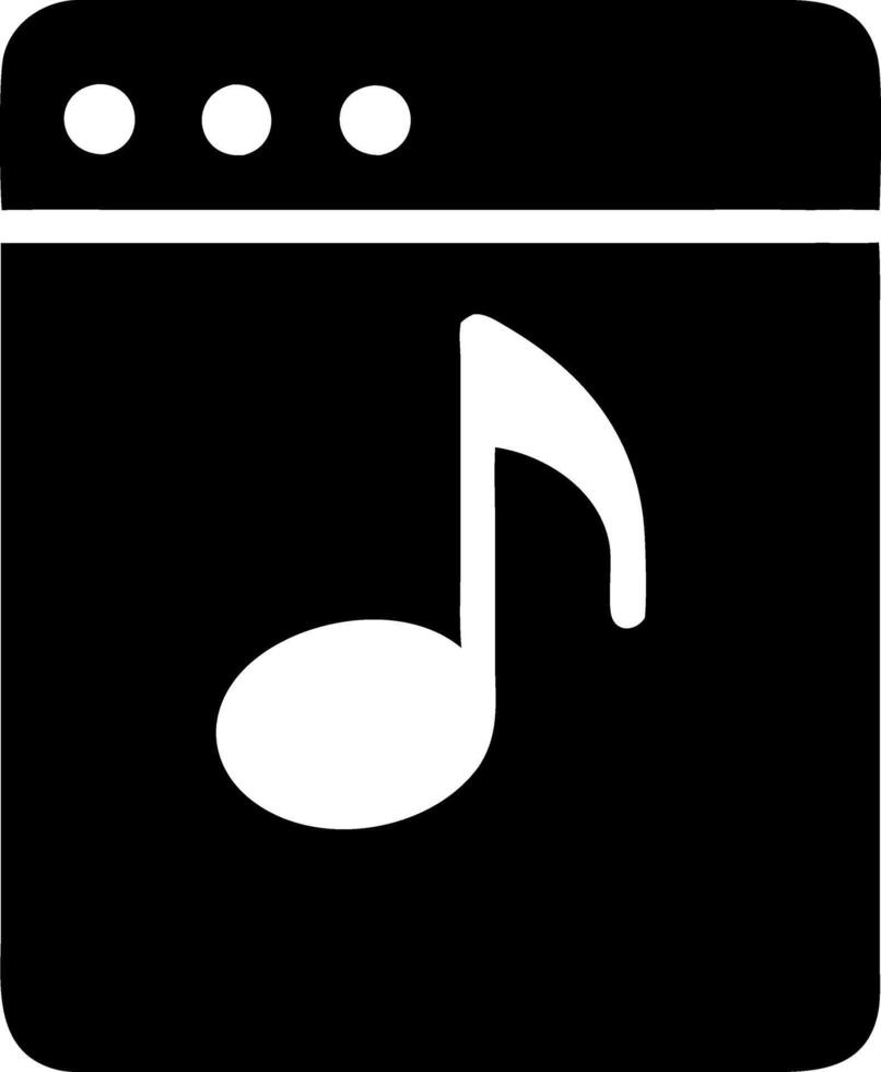music black fill icon vector