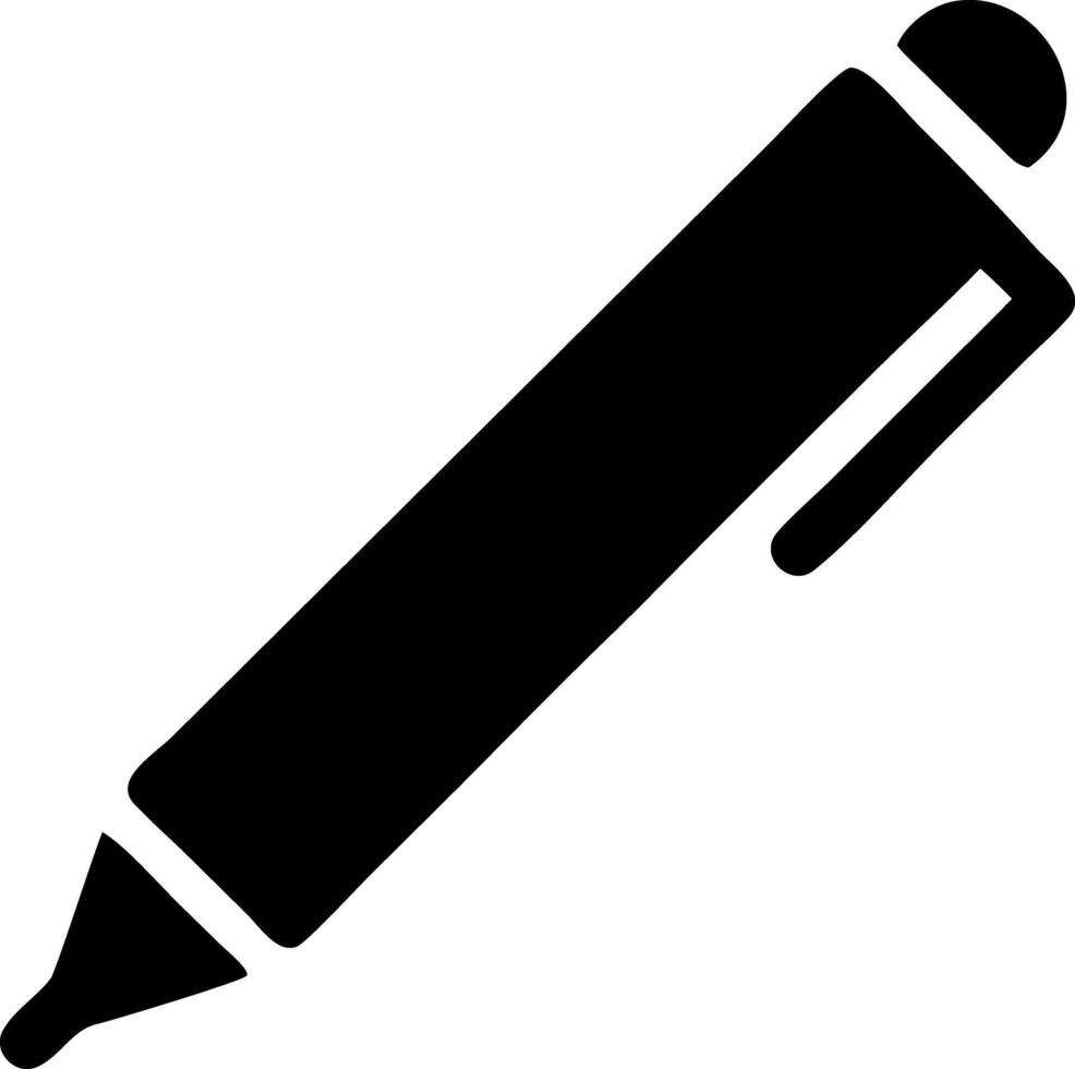 pen black fill icon vector
