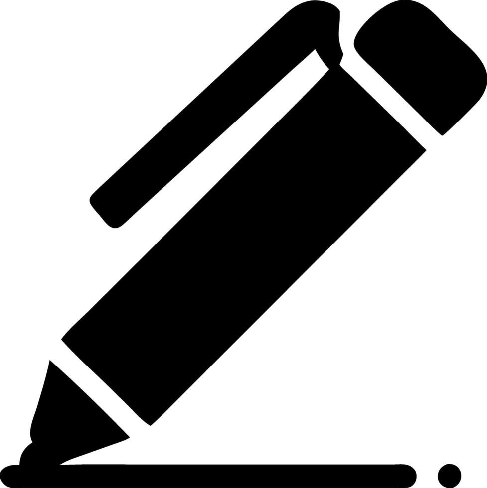 pen black fill icon vector