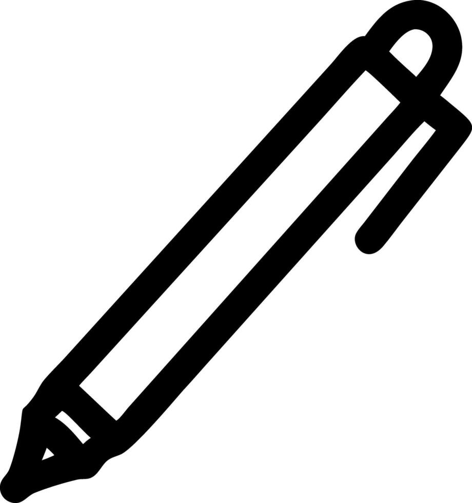 pen black fill icon vector