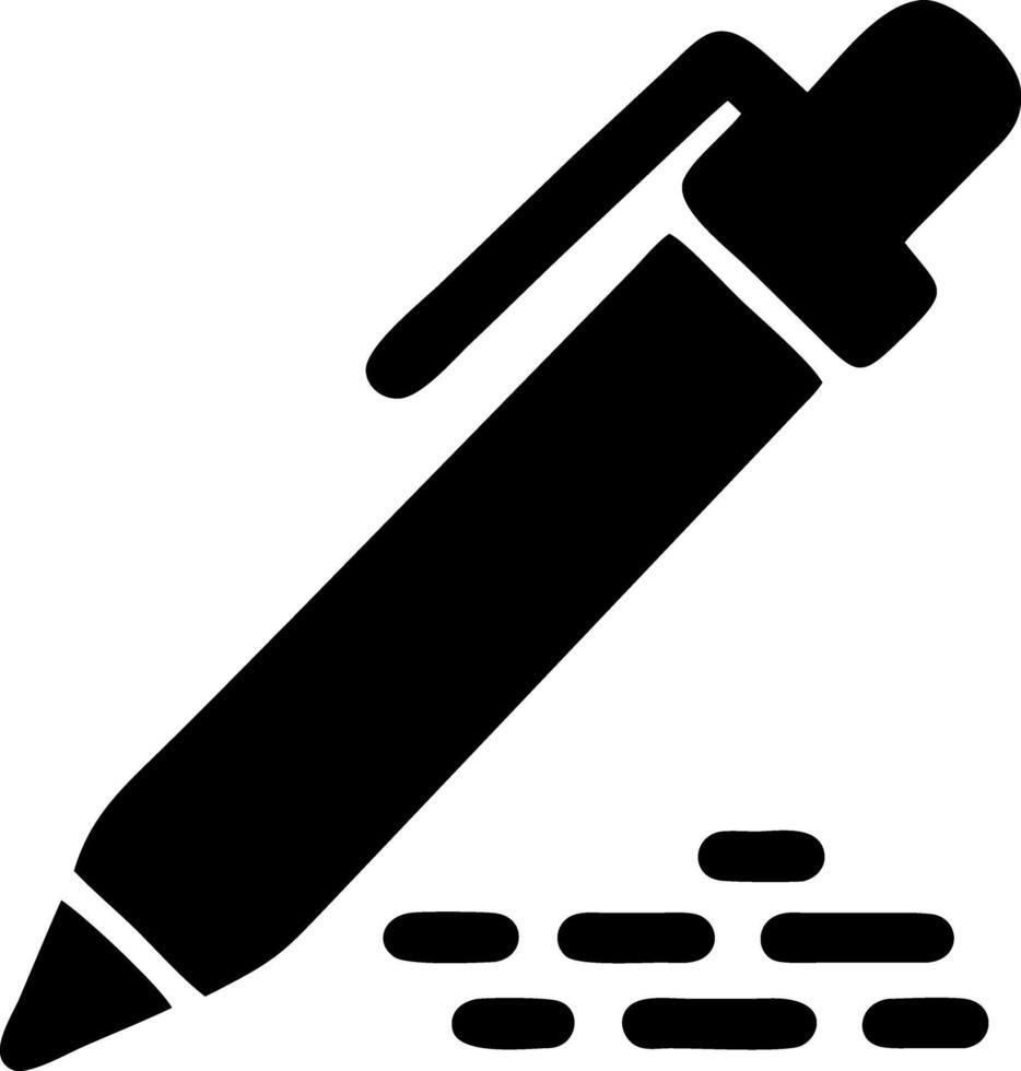 pen black fill icon vector