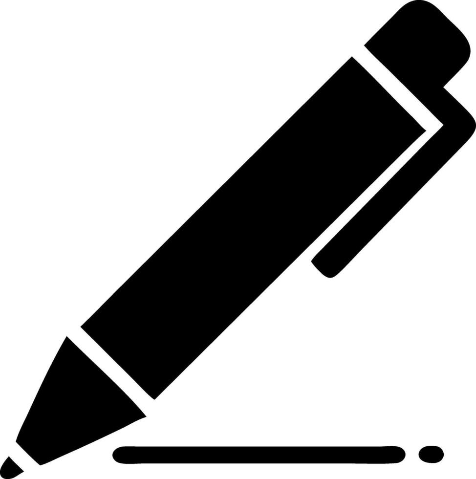 pen black fill icon vector