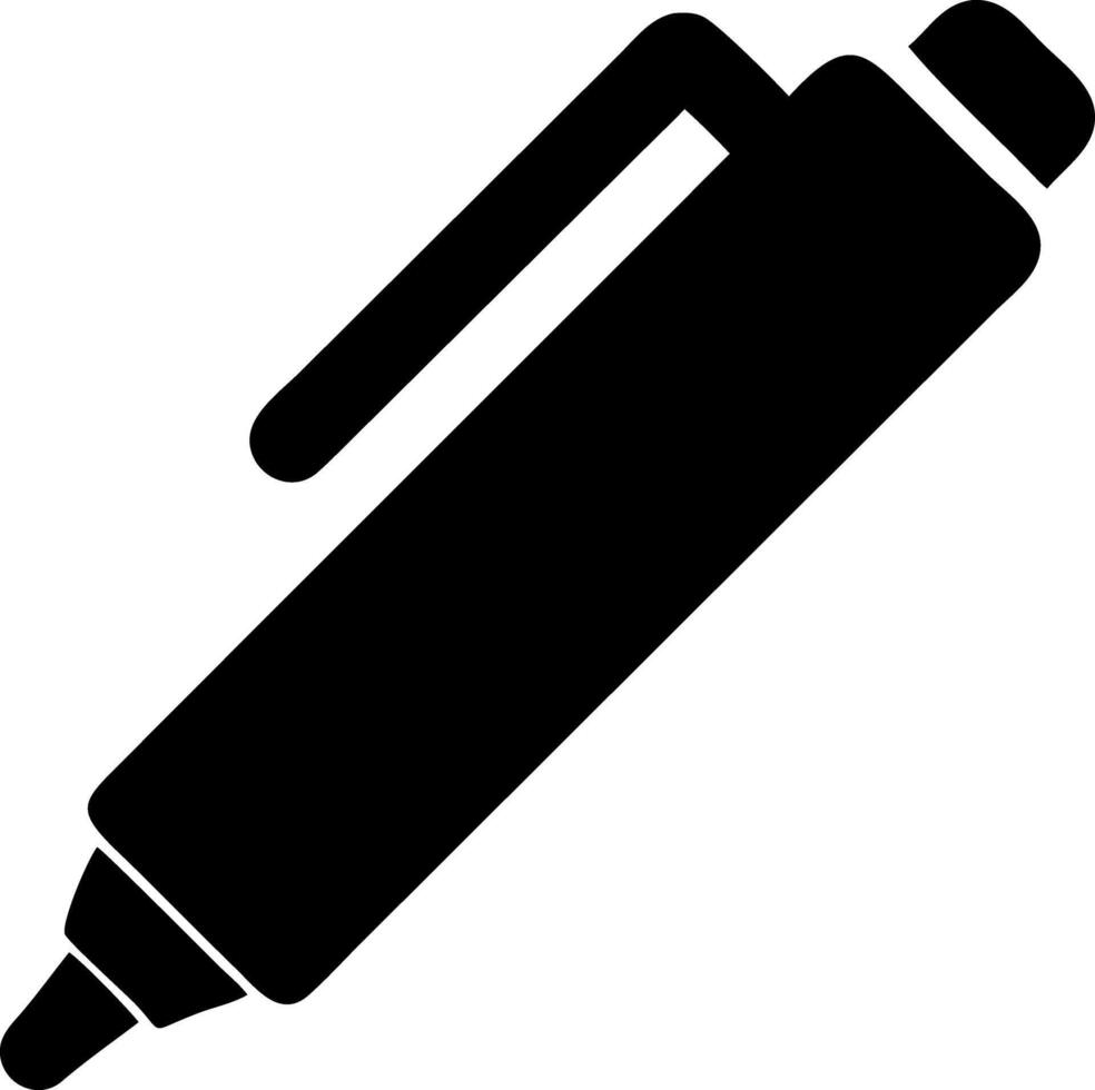 pen black fill icon vector