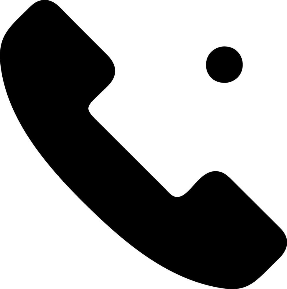 phone black fill icon vector