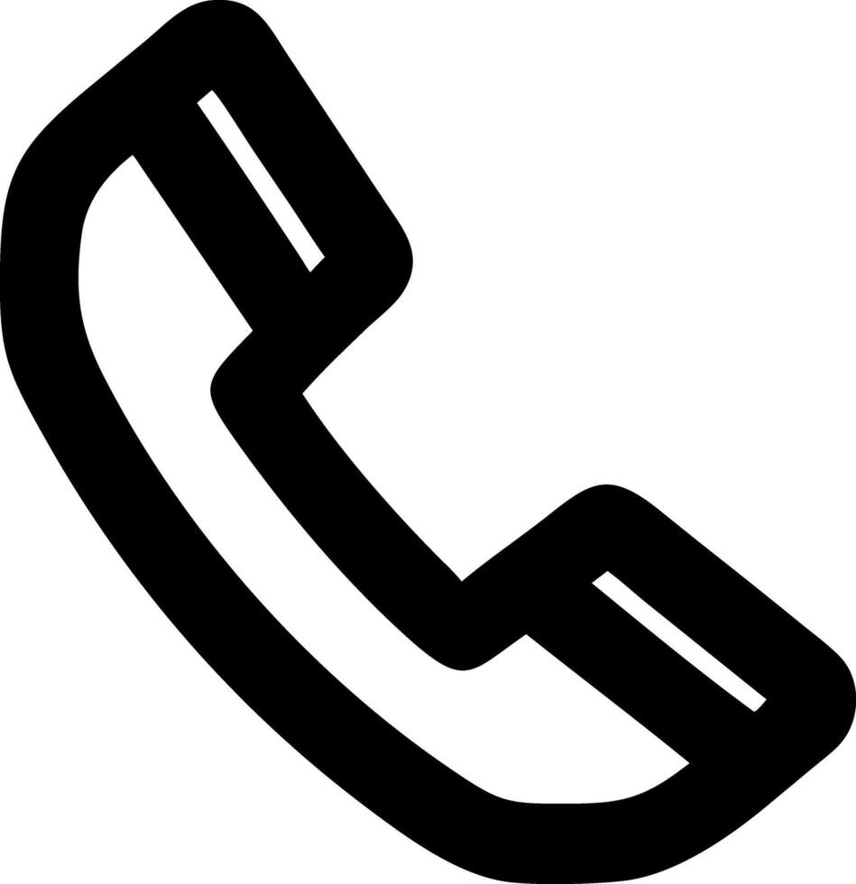 phone black fill icon vector