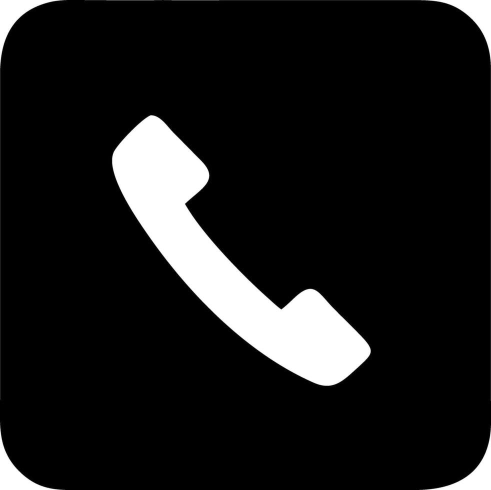 phone black fill icon vector