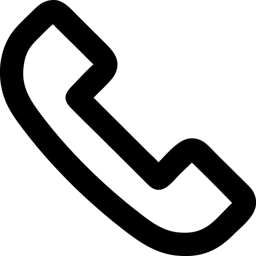 phone black fill icon vector