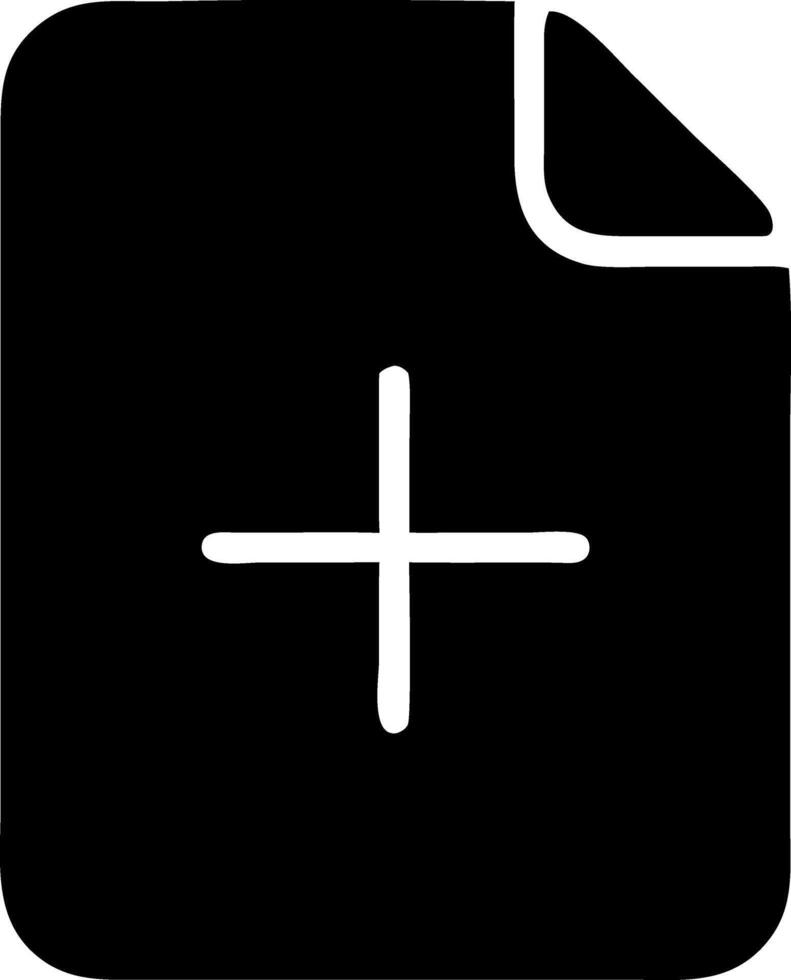 plus black fill icon vector