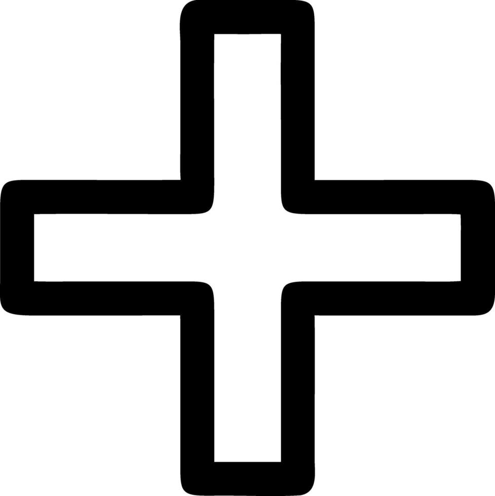 plus black fill icon vector