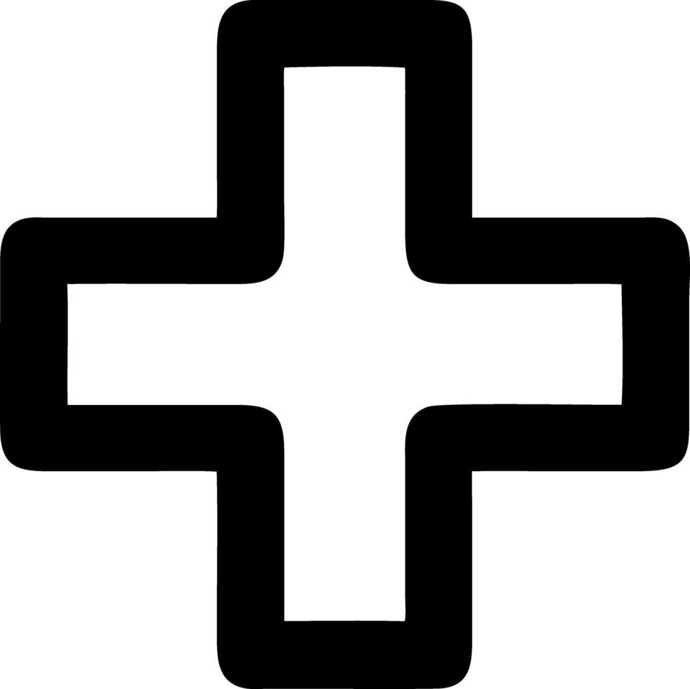 plus black fill icon vector