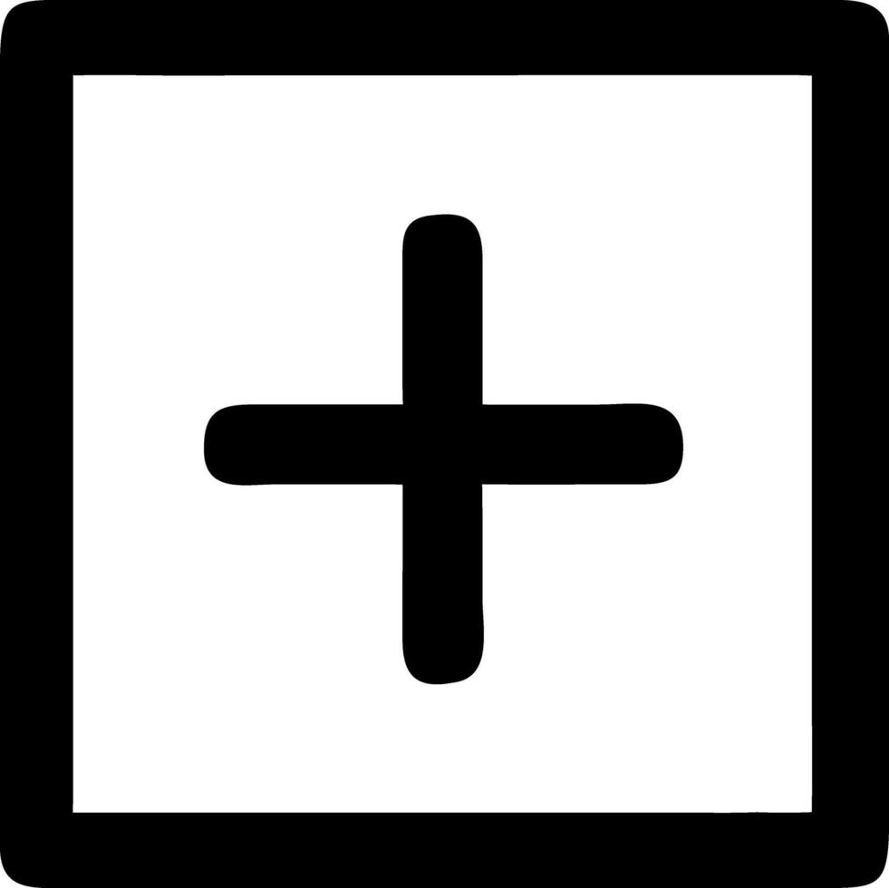 plus black fill icon vector