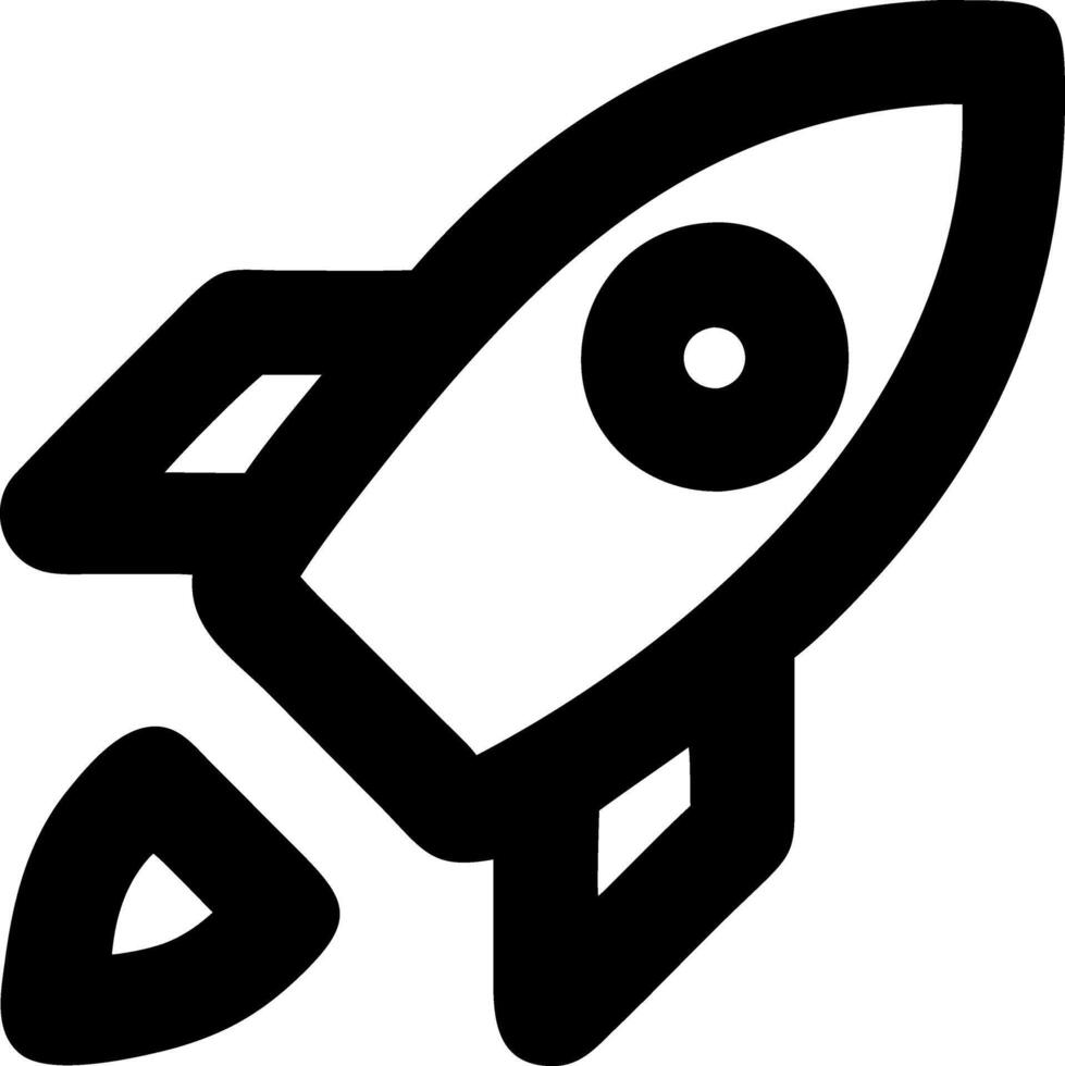 rocket launch black fill icon vector