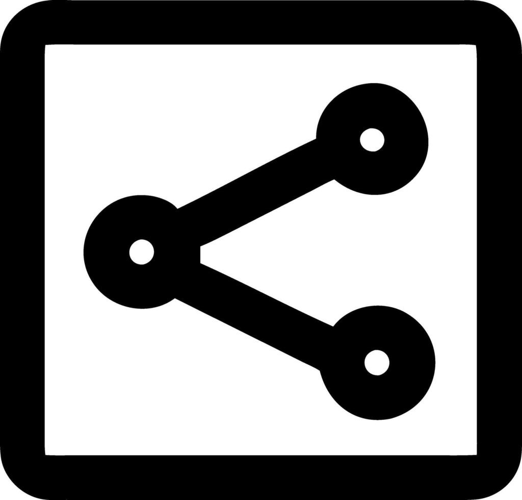 share from square black fill icon vector