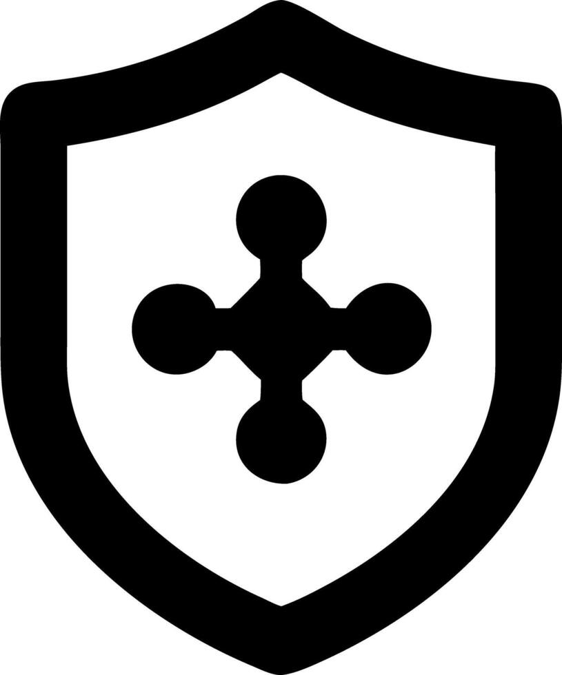 shield halved black fill icon vector