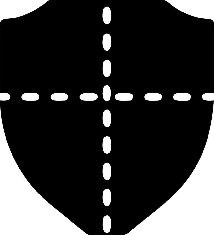 shield halved black fill icon vector
