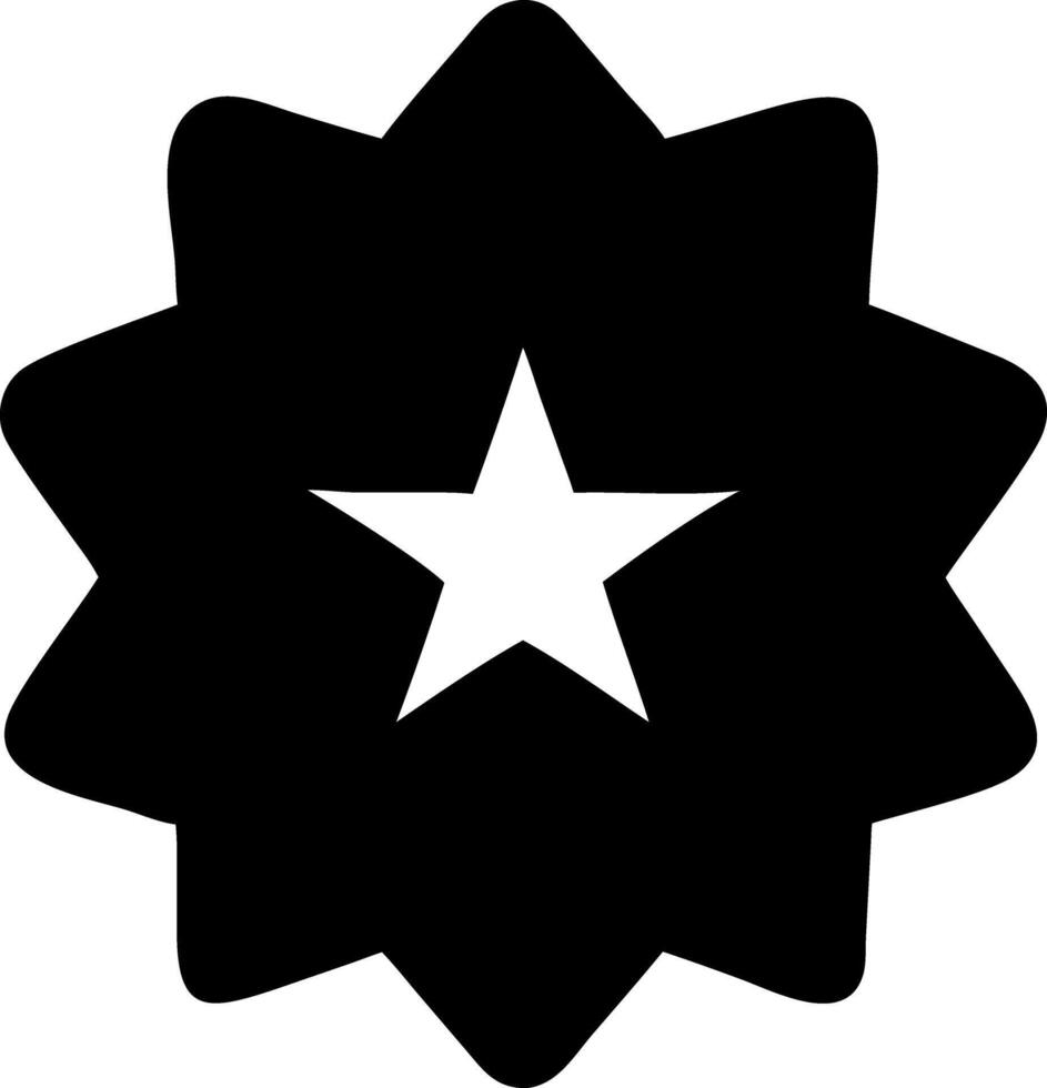 star black fill icon vector