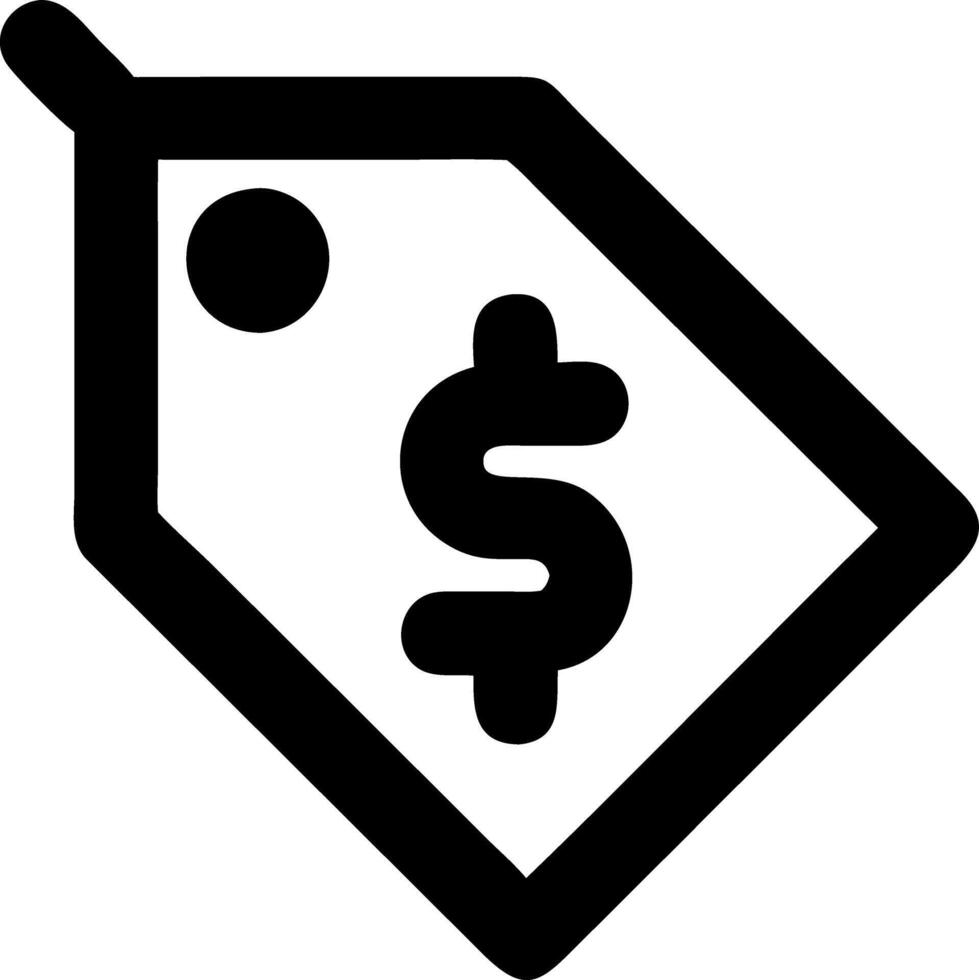 tag black fill icon vector