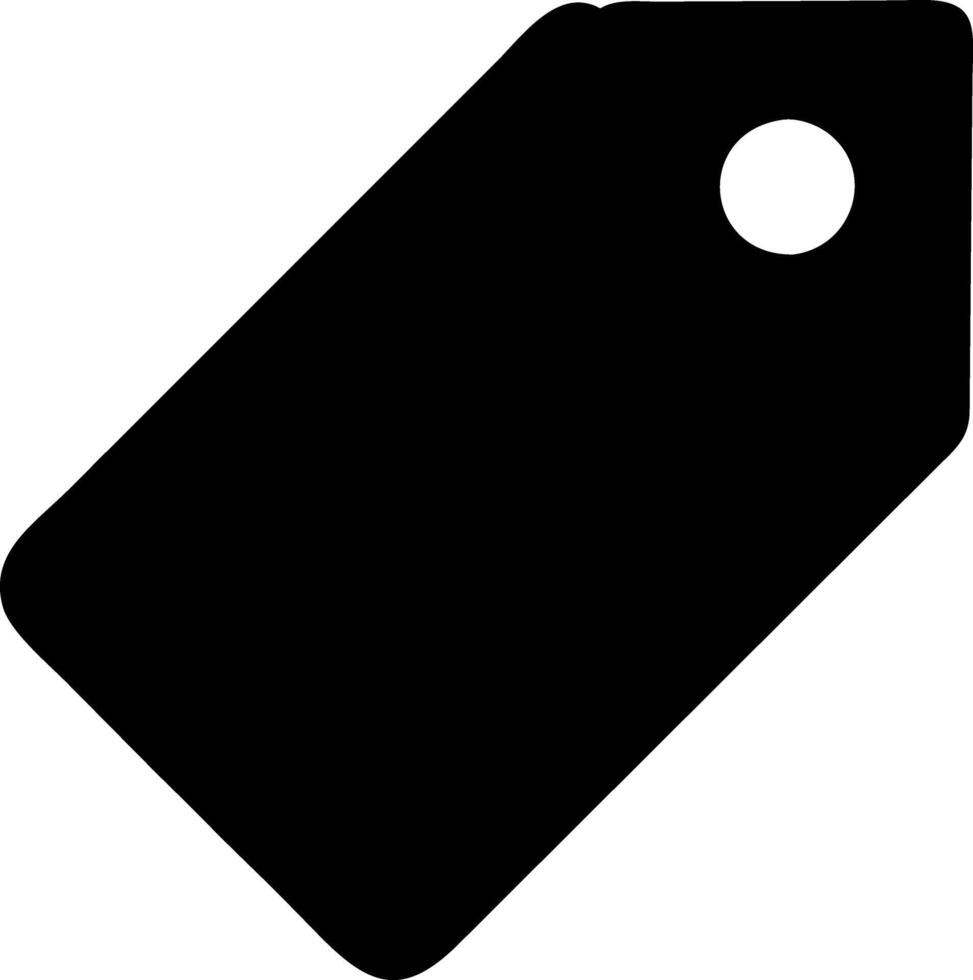 tag black fill icon vector