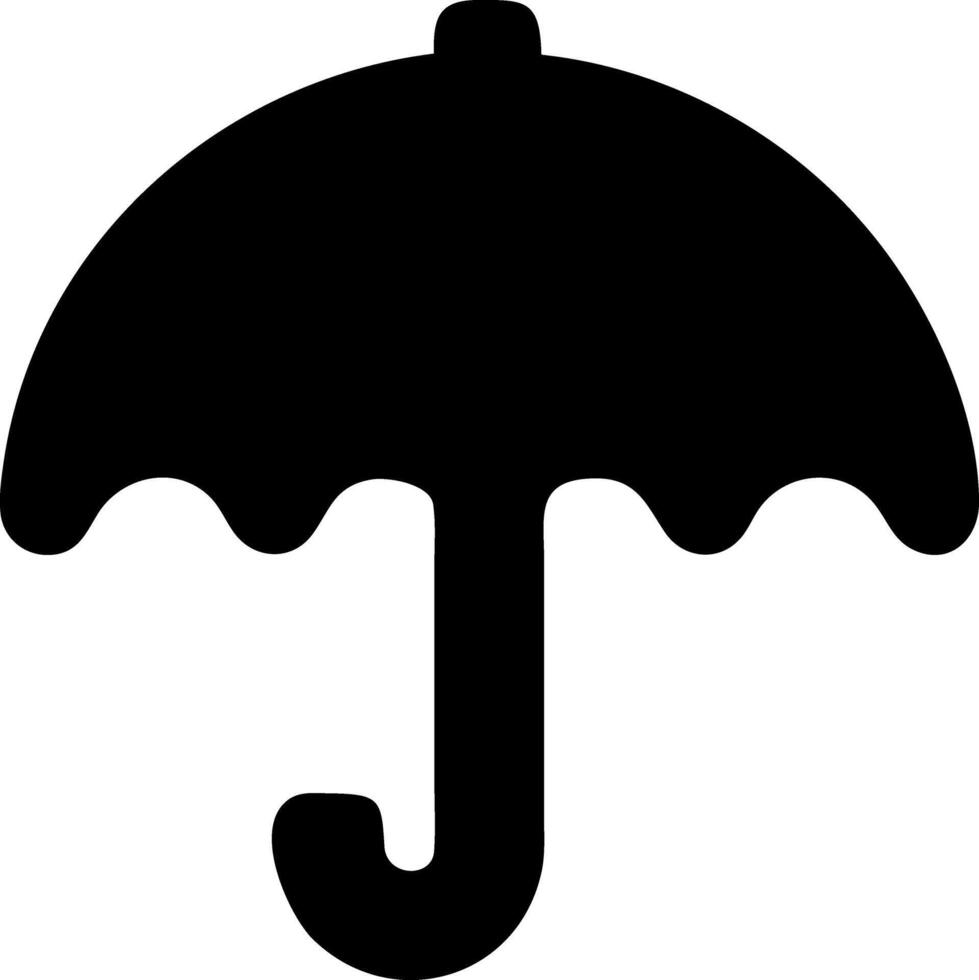 umbrella black fill icon vector