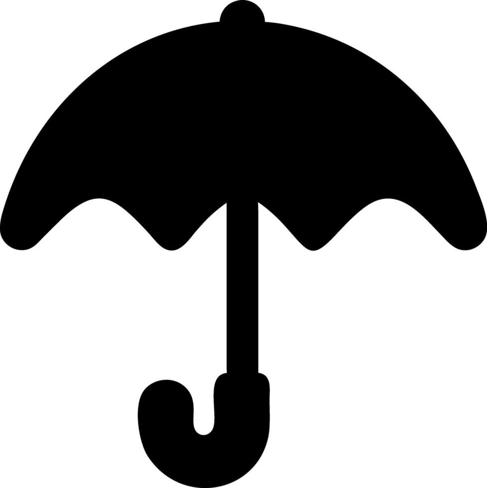 umbrella black fill icon vector