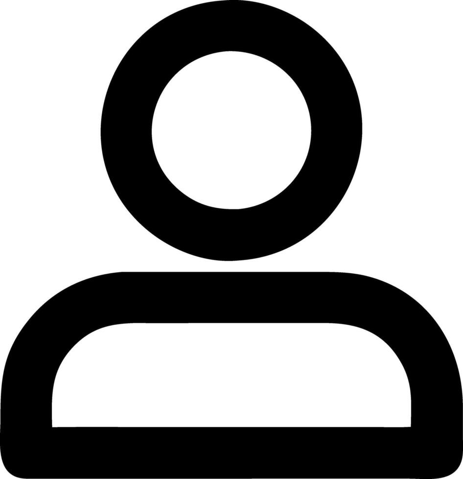 user black fill icon vector