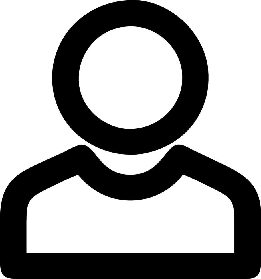 user black fill icon vector