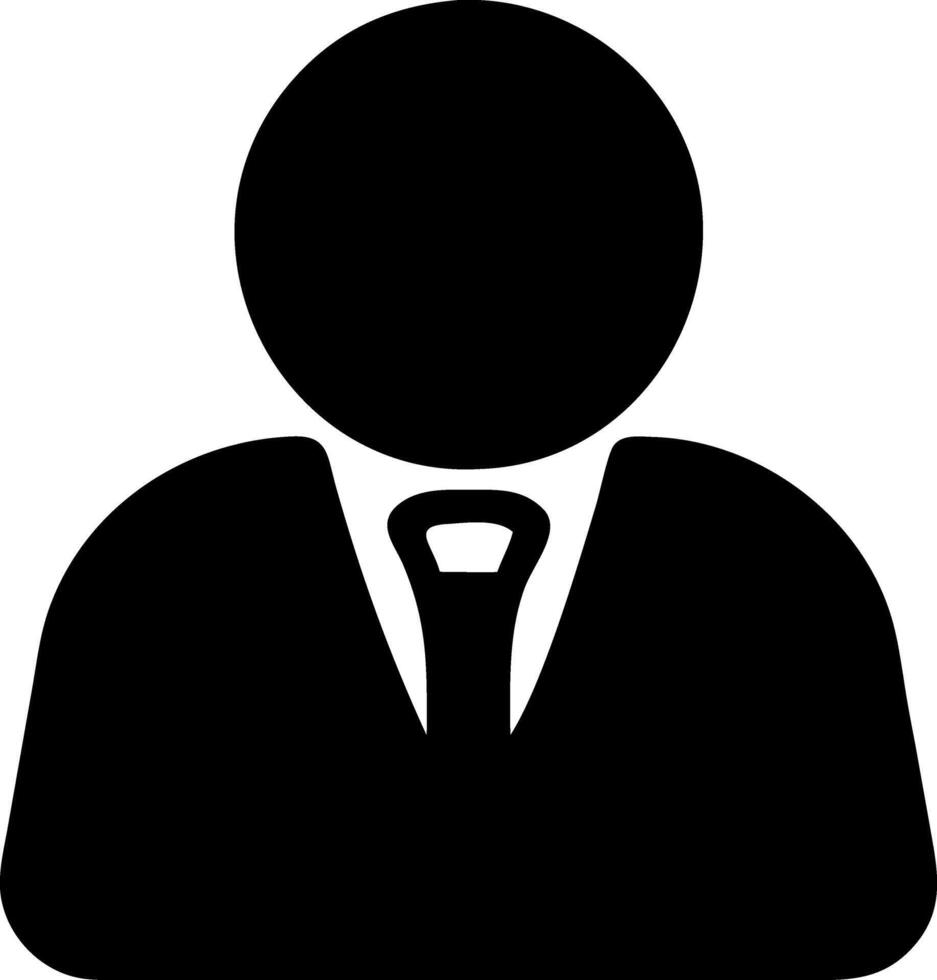 user black fill icon vector