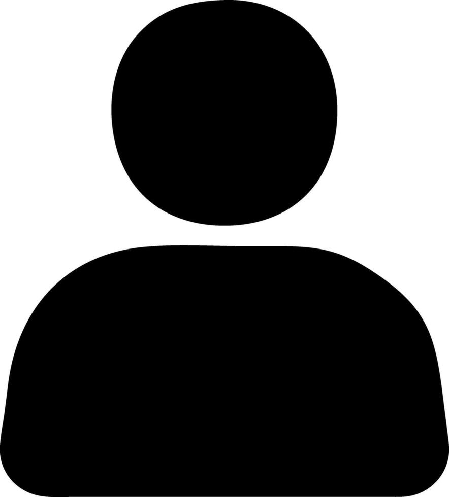 user black fill icon vector