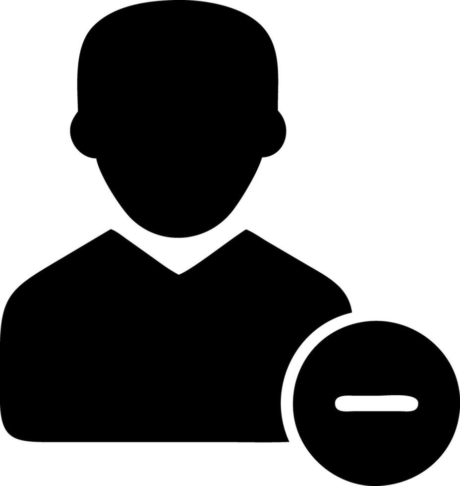 user black fill icon vector