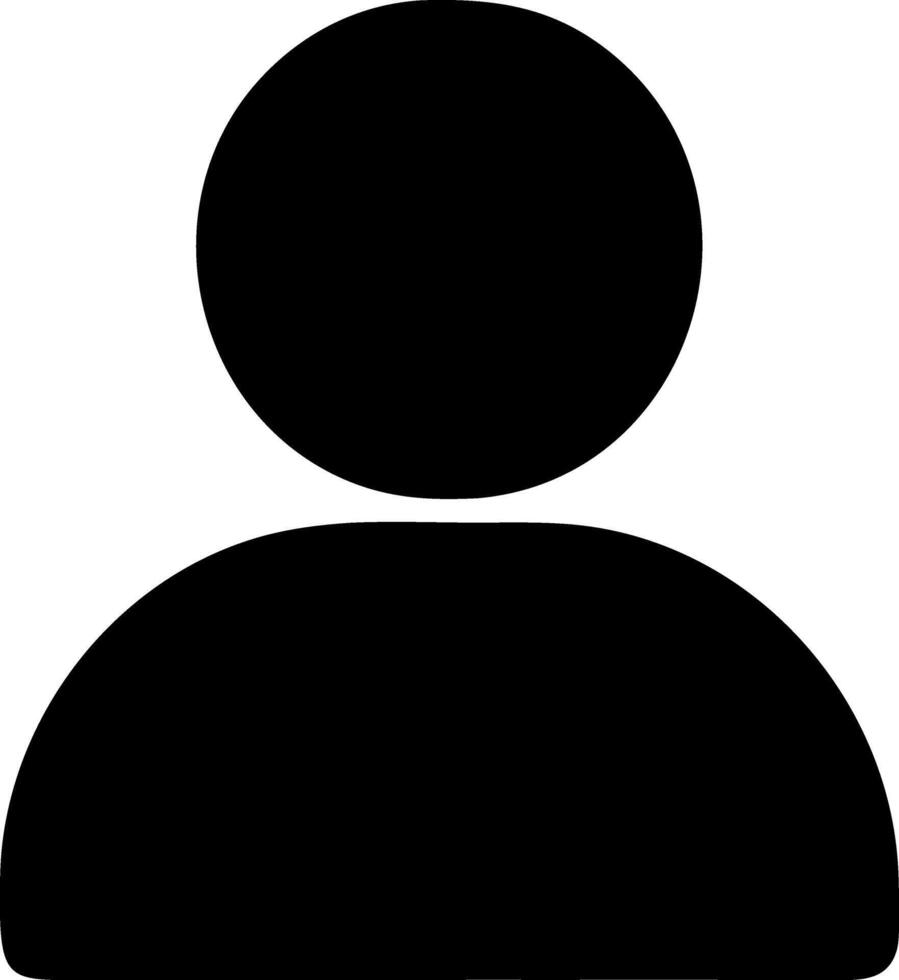 user black fill icon vector