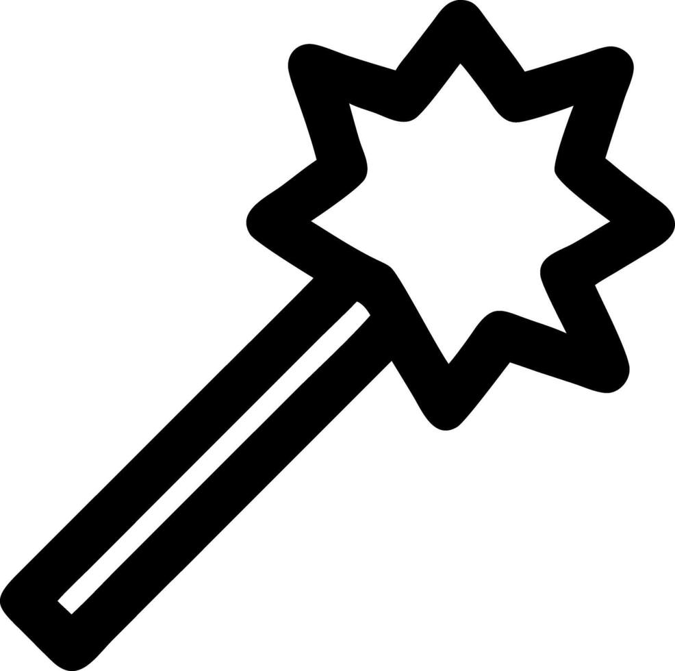 wand magic sparkles black fill icon vector