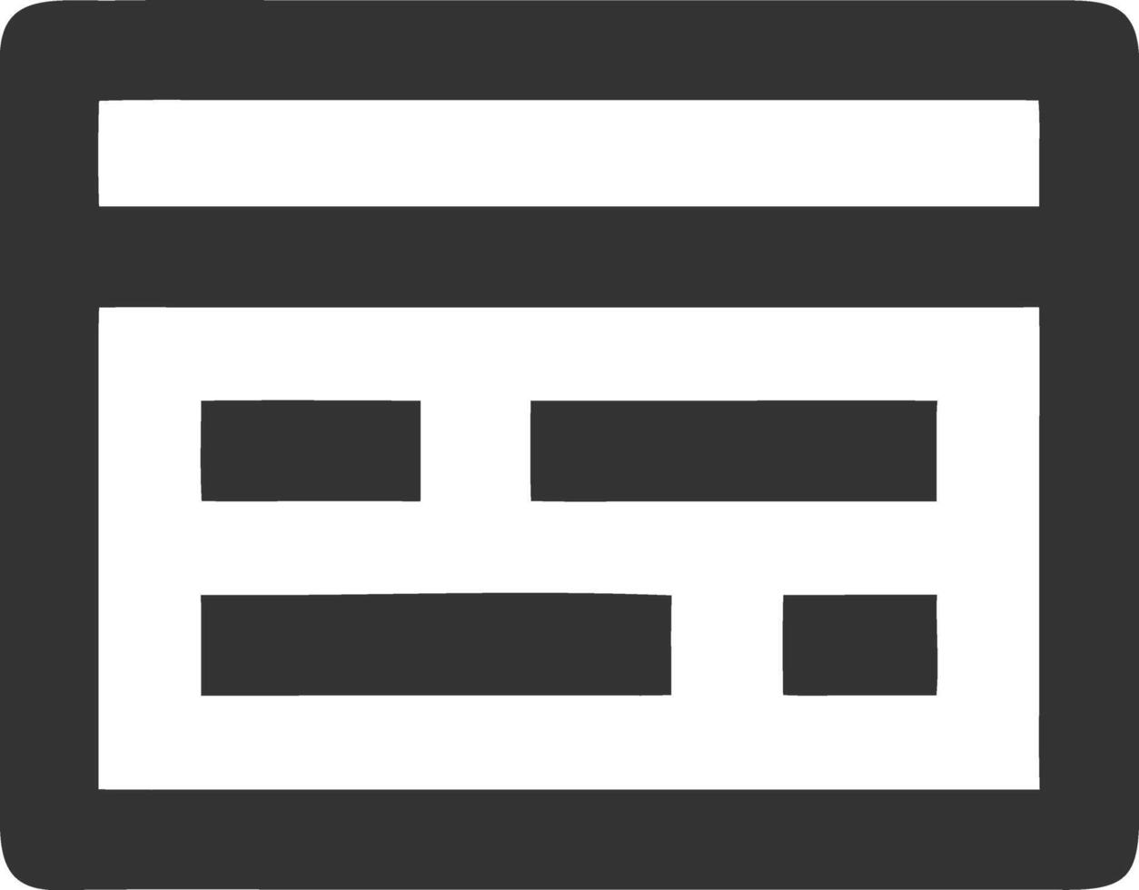 address card black fill icon vector