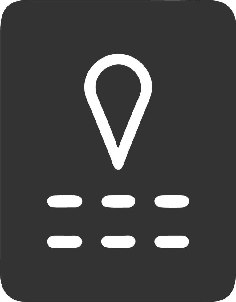 address card black fill icon vector