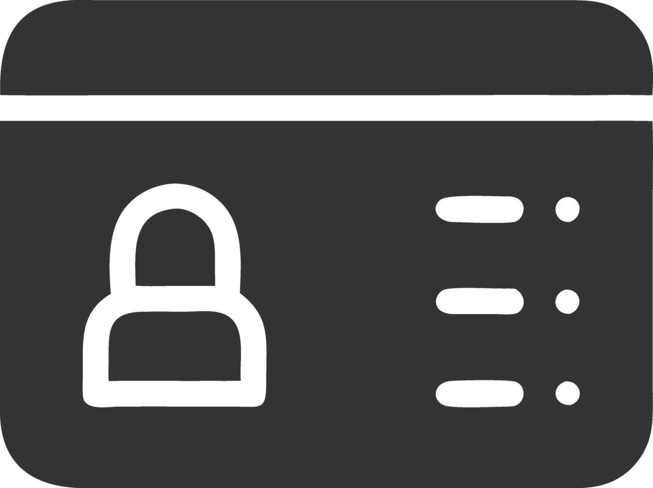 address card black fill icon vector