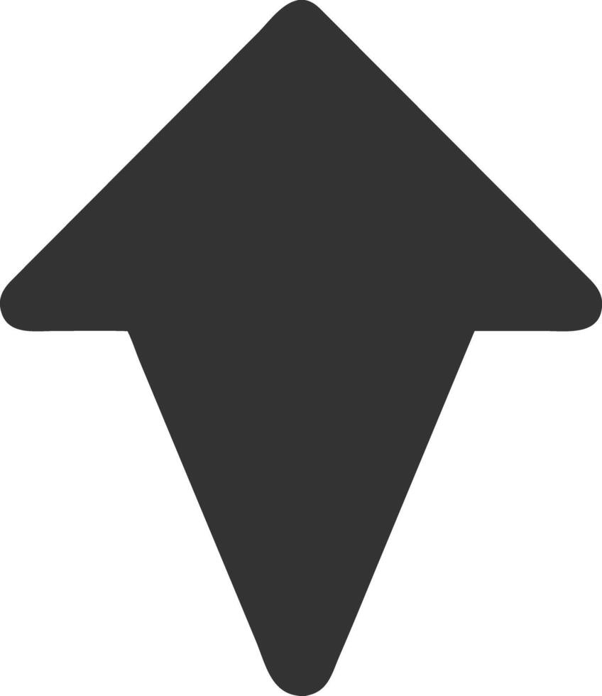 angle up black fill icon vector